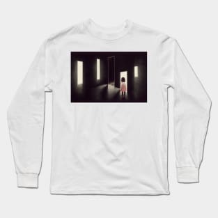 Scared little girl lost between choices Long Sleeve T-Shirt